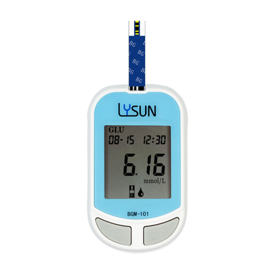 CE Plastic Diabete plastico Glucometro digitale Glucometro del sangue, Kit di monitoraggio dello zucchero nel sangue Macchina di test del glucosio nel sangue per la casa e l'ospedale